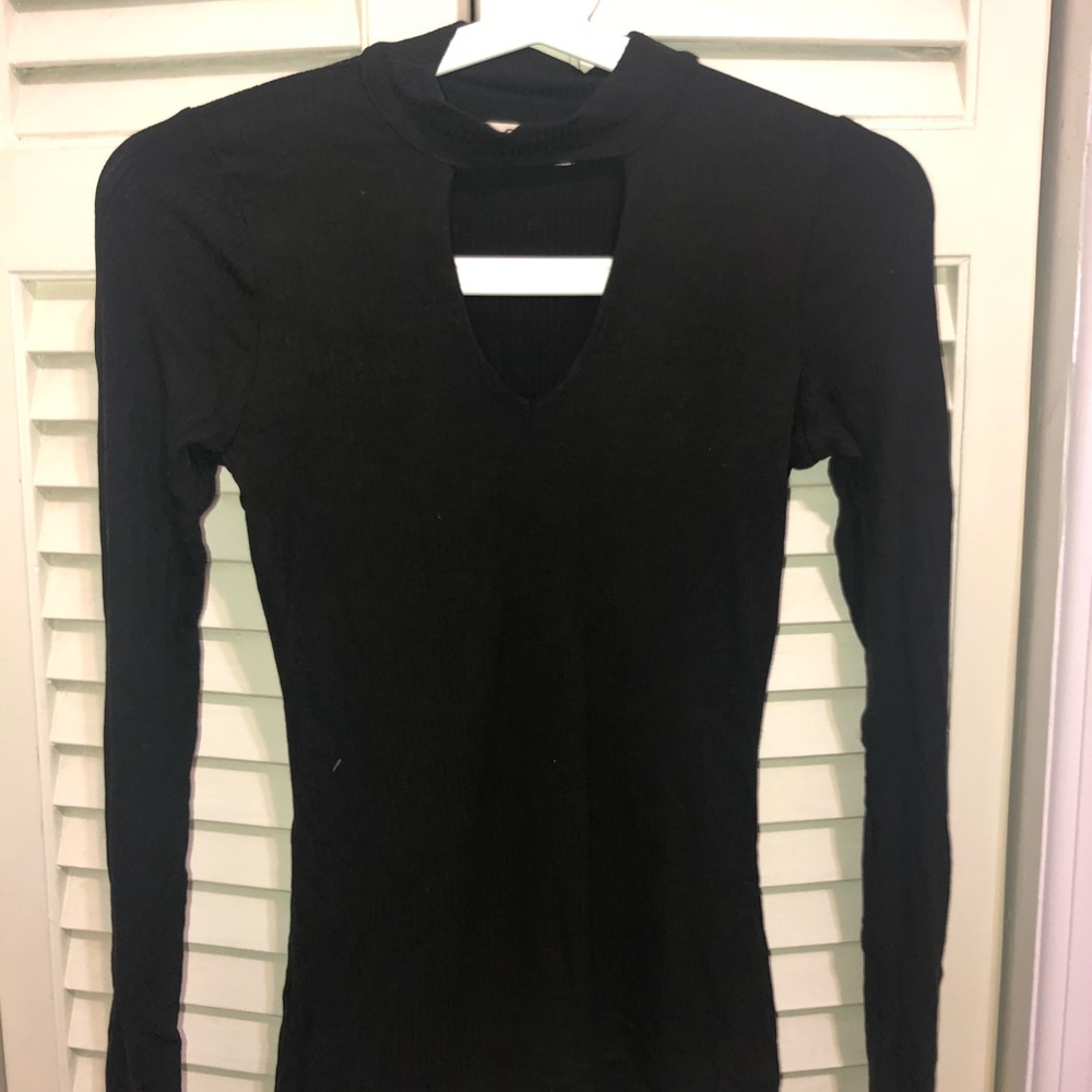 Black Cutout Top